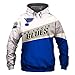 TJZY Hommes Hoodies Sauteur 3D Imprimé Pour Nouveau Style St. Louis-Blues Encapuchonné Pullover Sweat-Shirts Football Ventilateurs Jersey Sport/bleu/L