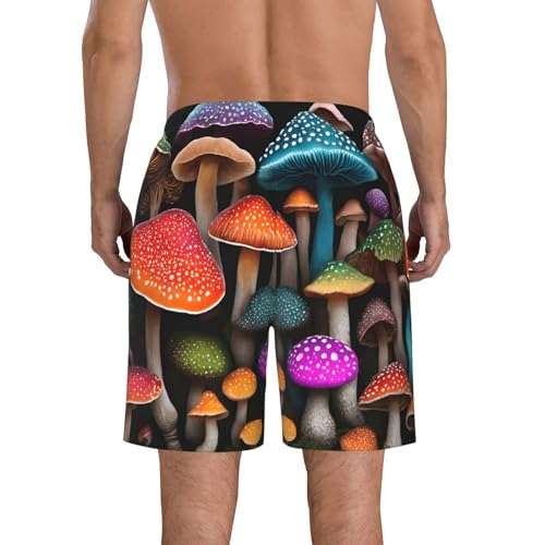 Mushroom Men's Quick Dry Beach Shorts Swim Trunks with Pockets Board Shorts3