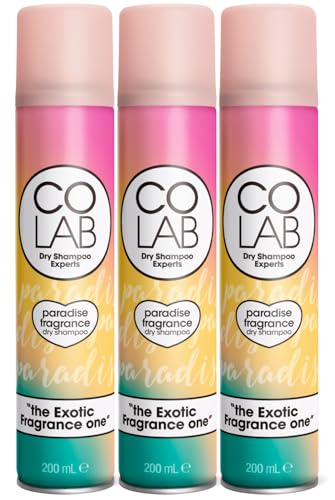 COLAB Dry Shampoo, Paradise, Pack of 3, 200ml - Paradise Scent