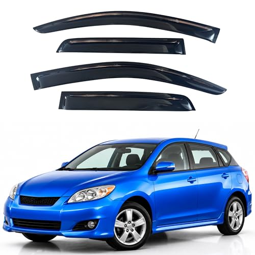 Image of IG Window Visors Fit for 2009-2013 Toyota Matrix, Out-Channel Rain Guards Vent Wind Deflectors 4PC, Car Accessories for 2009-2010 Pontiac Vibe