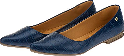 Sapatilha Lumiss Bico Fino (38, Croco azul)