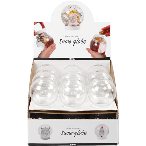 Bola de nieve de cristal soplado artesanal y base pesada de diseno elegante 3