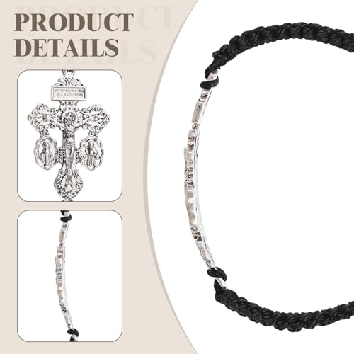 Pardon Crucifix Religious Bracelet for Women Men,St Benedict Bracelet,Milagrosa Medal Bracelets,La Cruz Del Perdon Catolica,Crucifijo Del Perdon,Crucifijos Catolicos,Medalla De San Benito Bracelets3