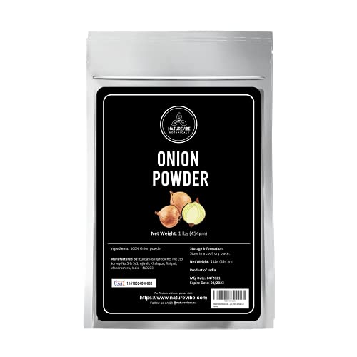 Naturevibe Botanicals Organic Ground Onion Powder 1lb, Gluten-Free &amp; Non-GMO | Allium Cepa | Skin &amp; Hair Care