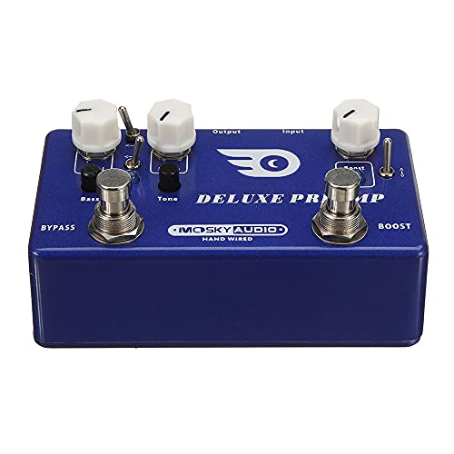 Saras Mosky Deluxe Preamp Guitar Effect Pedal 2 In 1 Boost Classic Overdrive Effects Metal Shell With True Bypass Guitar Accesso