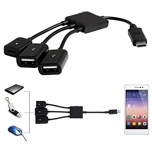 Image of MagiDeal Portable Plug and Play 3 in 1 USB C Type C USB 3.1 High Speed 3 Port USB 2.0 Mini Cable Hub Splitter Adapter