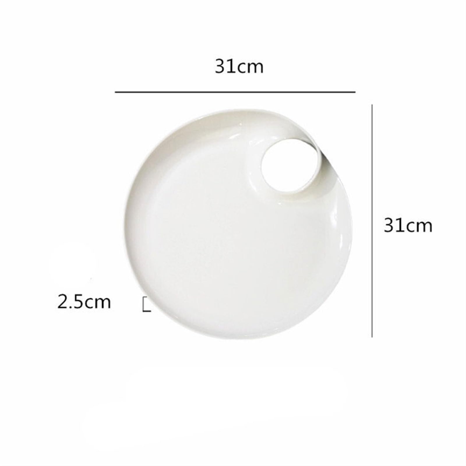 talerze do serwowania Okrągły, czysty biały ceramiczny talerz obiadowy Uniwersalny serwisowy Chińska spersonalizowana kreatywna zastawa stołowa talerze makaronowe