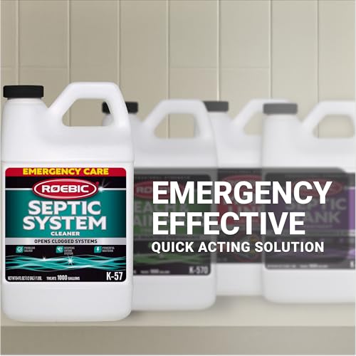 Image of Roebic K-57-H K-57-H-3 Septic System Treatment: 1 /2 Gallon, Clears Clogs, Restores Flow, Maintains Septic Systems for Optimal Performance