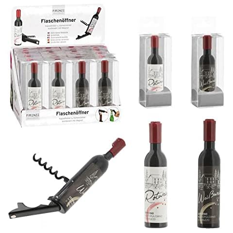 Ducomi Sommelier - Sacacorchos abrebotellas para vino de metal en forma de botella Cover