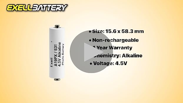 Amazon.com: Exell Battery A19PX 4.5-Volt Alkaline Camera