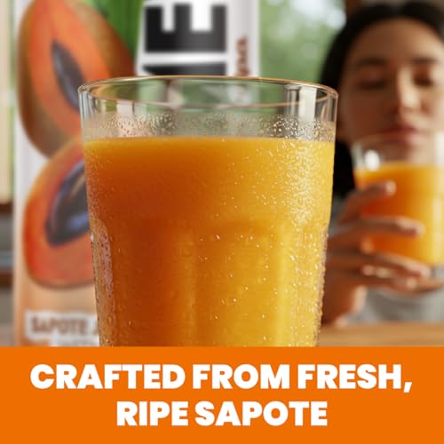 De Mi Pais Mamey Sapote Juice Zapote with Real Pulp & Chunks, Juice, Exotic & Refreshing Canned Beverage, Perfect for Groceries & Pantry, 16.57 Fl Oz, 6-Pack