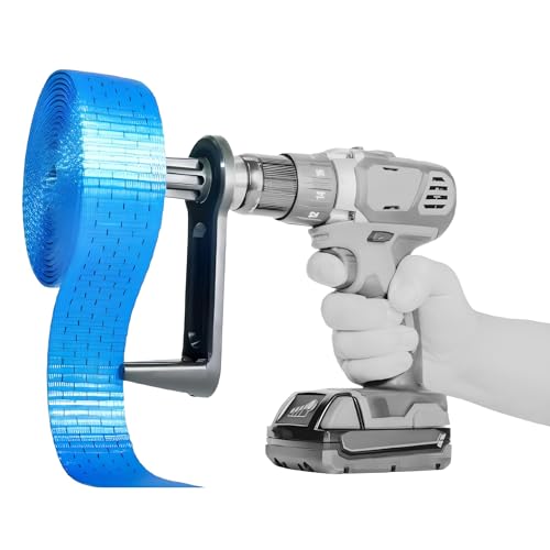 egmatec Spanngurtaufroller für Akkuschrauber mit Bohrfutterspannweite 12 mm