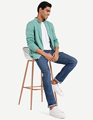 Image of Amazon Brand - Symbol Men Cotton Blend High Neck Fleece Sweatshirt