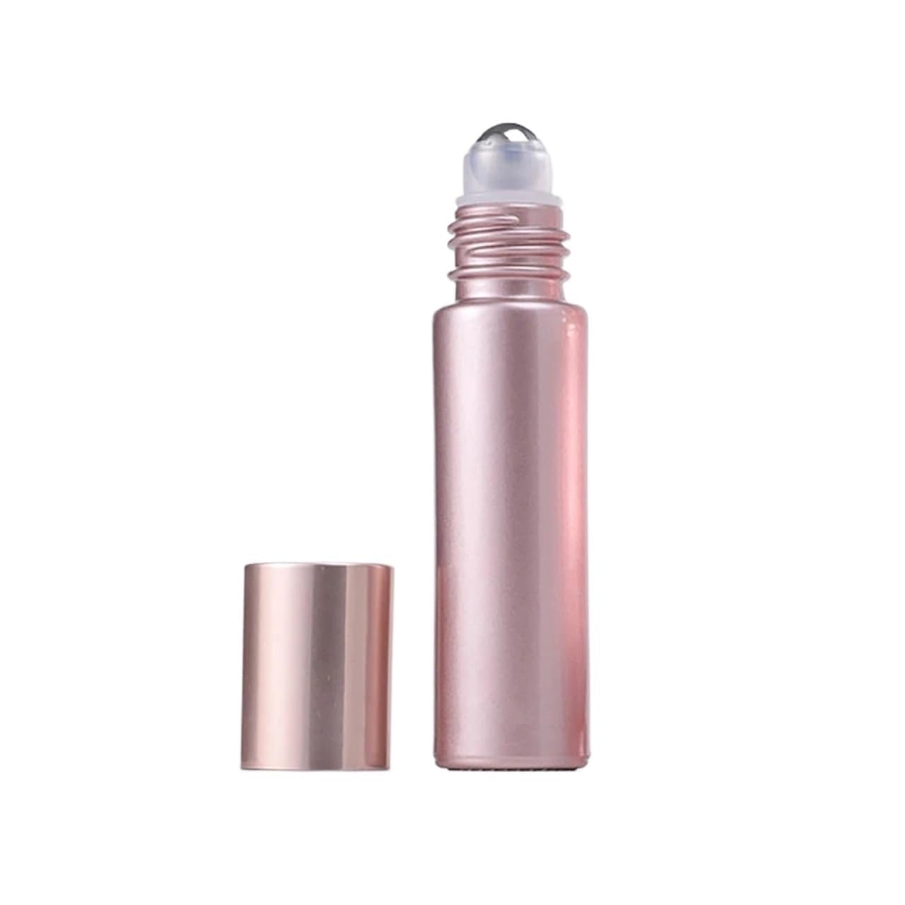 FVDZRFIE Oil Roller Bottles 2PCS Glass Roll On Bottle 5/10ml Pink Roller Essential Oil Lip Gloss Refillable Tube Empty Jar Perfume