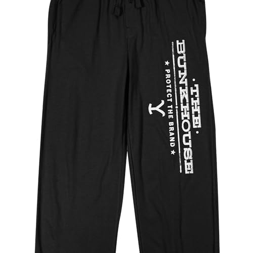 Yellowstone The Bunkhouse Adult Black Sleep Pajama Pants2