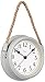 Technoline WT7130 Lifestyle Wanduhr WT 7130, Dekorative Wanduhr, Nostalgie, Maritim, mit Kordel, grau, 22 cm Maritim günstig Kaufen-Technoline WT7130 Lifestyle Wanduhr WT 7130, Dekorative Wanduhr, Nostalgie, Maritim, mit Kordel, grau, 22 cm