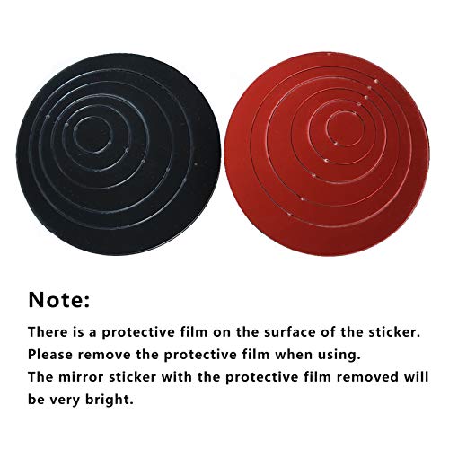 24Pcs Acrylic Circle Mirror Wall Stickers Diy Decals Modern Art Mural For Home Living Room Bedroom Decor Black And Red #TOP3