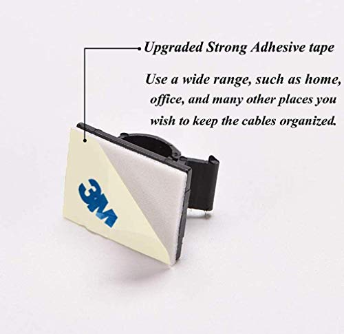 30pcs White Adhesive Cable Clips, Wire Clips,Car Cable Organizer,Cable Holder,Cable Wire Management,Cable Holder for Car,Office and Home(Included S Size, M Size, L Size and XL Size Cable Clips)