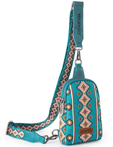 Image of Wrangler Small Sling Bag for Women, Leather Crossbody Bags Cross Body Purse Fanny Packs with Adjustable Strap for Gift