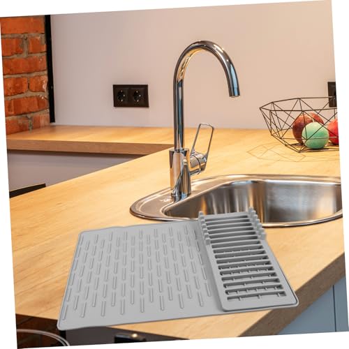 Alfombrilla de secado de platos de silicona para cocina BESTYASH portátil y compacta 3