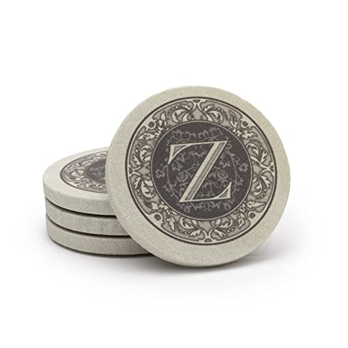 Thirstystone Monogram Sandstone Coaster Set