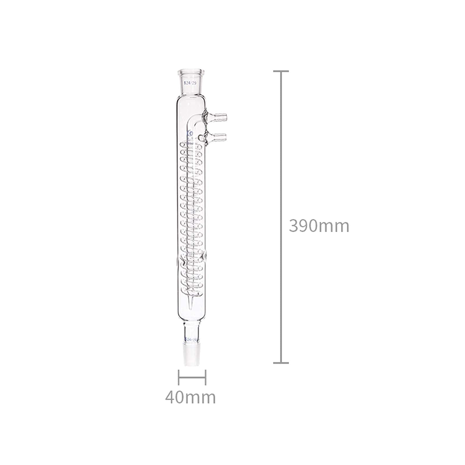 Condensatore a riflusso da laboratorio da 300 mm, accessori per dispositivi di distillazione, attrezzatura per esperimenti chimici scolastici, resistenza alle a