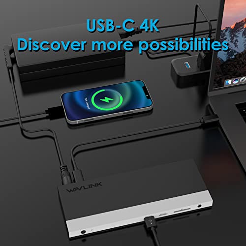 Wavlink Usb C Docking Station 4K Triple Display (2 Hdmi + 1 Displayport) With 100W Pc Charging, Gigabit Ethernet, 4 Usb 3.0, Sd/Tf Card Slot, Audio, For Dell Hp Macbook Lenovo And Other Usb C Laptops #TOP2