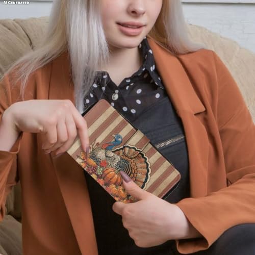 Image of COEQINE Ladies Wallets Pink Leopard Heart Black Printed Leather Phone Long Clutch Purses Check Coin Change Holder