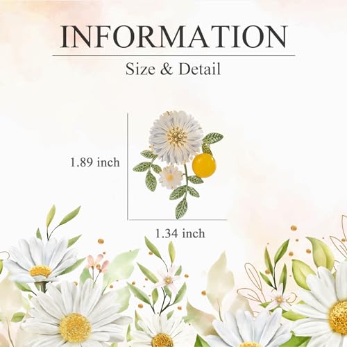 Image of Fashion Flower Brooches for Women Rhinestone Flower Brooches Pins 18k Gold Plated Lapel Pins Jewelry for Girlfriend Wife