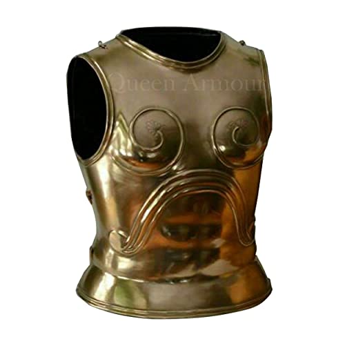 Medieval Chest Steel Body Armor Greek Thorax Cuirass Knight Warrior Breastplate Silver SteelGerman Spartan Roman Helmet European Kettle Hate Viking mask Barbuta Crusader