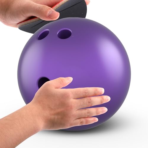 PEUTIER 8 Stück Bowlingball Schleifpads mit 8 Arten von Körnungen, 12,5cm Bowlingball Polierpads Bowling Abralon Schleifpads Oberflächenerneuerungsset Bowling Zubehör (Rot)