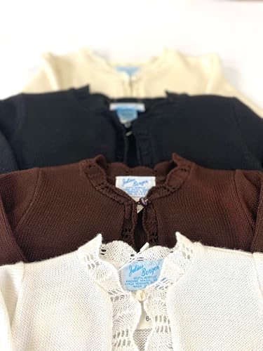 Julius Berger Baby Girl Classic Bolero Shrug Sweater – Crafted with Stunning Detail and Care, Made in USA4