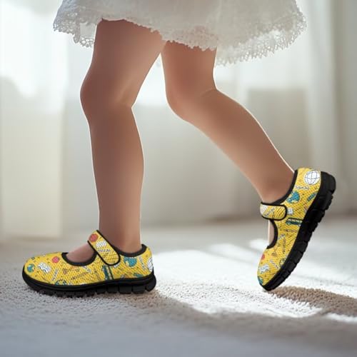 Girl's Mary Jane Shoes Little Girl Casual Anti-Slip Mesh Sneaker with Magic Sticker for Walking Campimg3