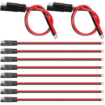 Frienda Connectors Cable Compatible with SAE 30cm 2 Pin Single Plug ...