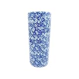 AcaciaHome Paragüero redondo de cerámica duradero, añade toque sofisticado a espacios de vida para bastones (flor azul)