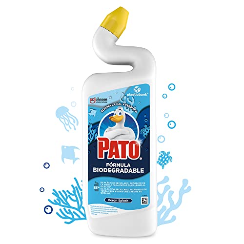 PATO - WC Biodegradable Fragancia Ocean Splash, Limpiador antical y perfume para Inodoro 750ml