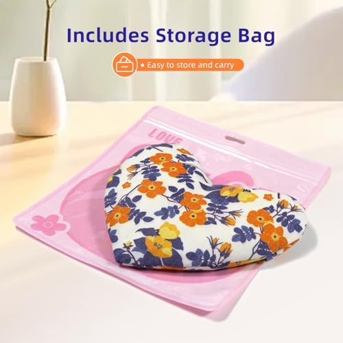 Conbella Máscara de olhos com peso de coração, máscaras aquecidas para olhos secos, compressa quente