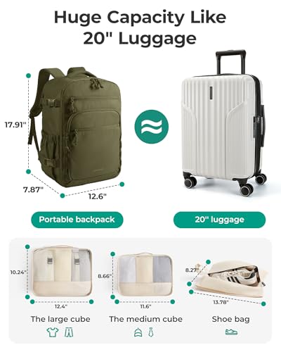 BAGSMART Travel Backpack with Packing Cubes