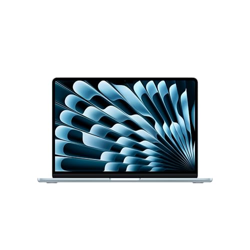 Apple 2026 MacBook Air 13″ Laptop with M5 chip: AI and Apple Intelligence, 34.46 cm (13.6″) Liquid Retina Display, 24GB Unified Memory, 1TB SSD Storage, 12MP Center Stage Camera, Touch ID; Sky Blue