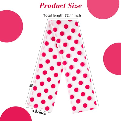 Heliltd Women's Red Polka Dot Scarf Retro Neck Scarf 50s Neckerchief for Women Halloween Cosplay Party2