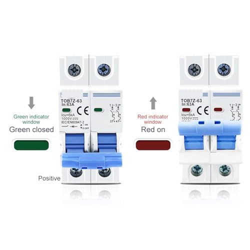 Mini-disjoncteur Solaire 2P DC MCB 1000V boîtier robuste haute performance - 6