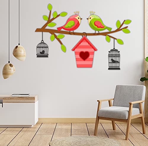 CVANU Beautiful Design Printed PVC Vinyl Wall Sticker for Decoration, Multicolour Size (80.4cmx90cm) Design J