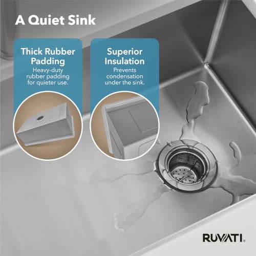 Ruvati 21-in 16-Gauge Tight-Radius Undermount Bar Sink - RVH7121 by Ruvati - Image 7