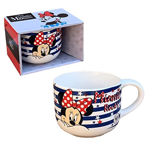 Tasse en céramique, Minnie Disney, tasse large jumbo, 380 ml, en boîte