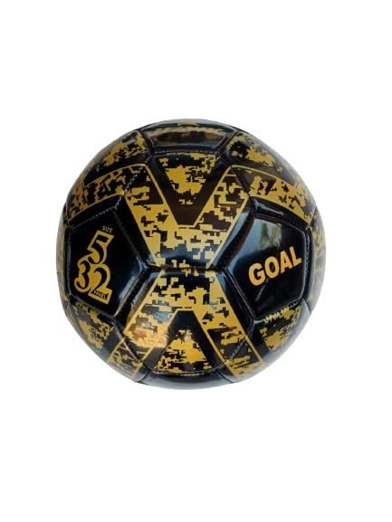 Image of Hawk Football Kids Football Soccer Educational Toy Ball Size 5, for Kids 12 Years and Above, Goal Black-5