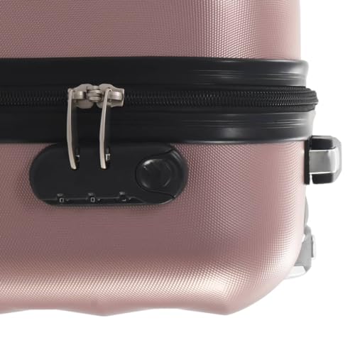 Secure Your Travel Essentials with Lightweight Hardcase Trolley, Durable ABS Material, Internal Straps and 360-Degree Castors, Rose Gold3