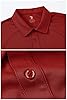 Rdruko Mens Polo T Shirts Short Sleeve Stretch Fit Breathable Quick Dry Polyester T Shirt Summer Casual Smart Golf Work Hiking Tops Red 3XL #5