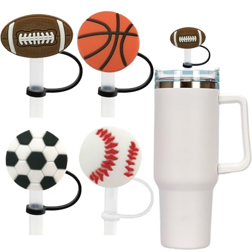 Straw Cover Cap Stanley Cup 30& 40 Oz Tumblers - 10mm Ball Straw Tips Covers,Silicone Straw Toppers, Reusable Sports Straw Covers Cap Plugs,Anti-dust Straw Tip Drinking Straw Tips Lids