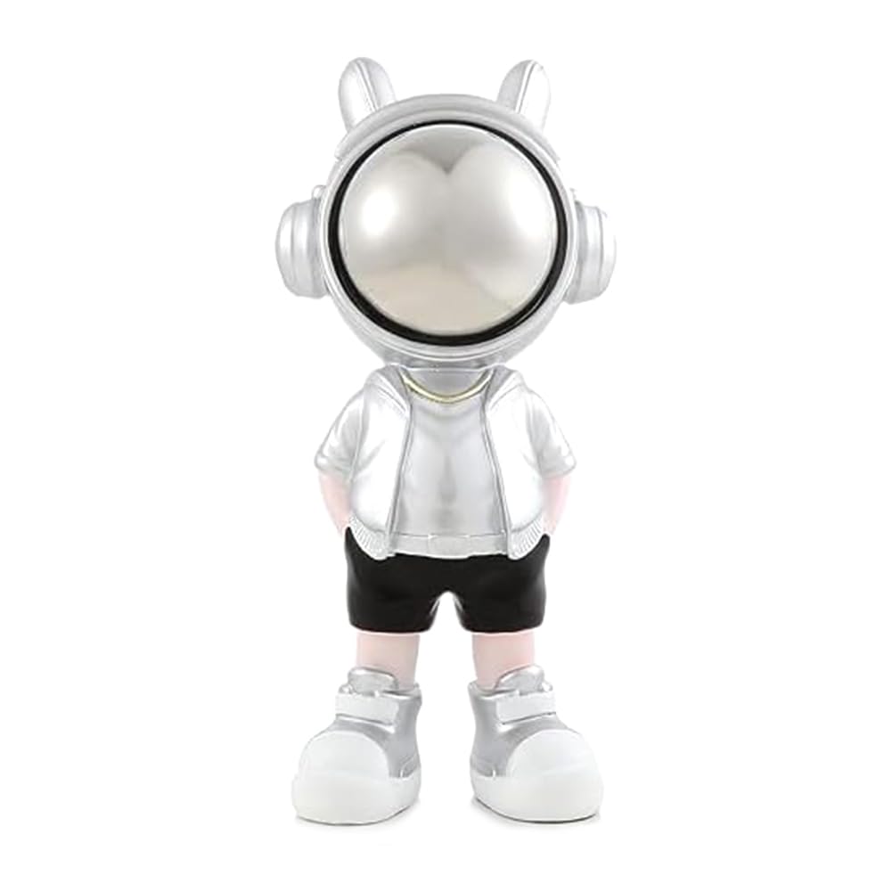 SAROAD DecoracióN de Astronauta Plateada, Astronautas Geniales con Trajes Modernos, Manos en los Bolsillos, Esculturas de Astronauta, Regalo de DecoracióN del Hogar
