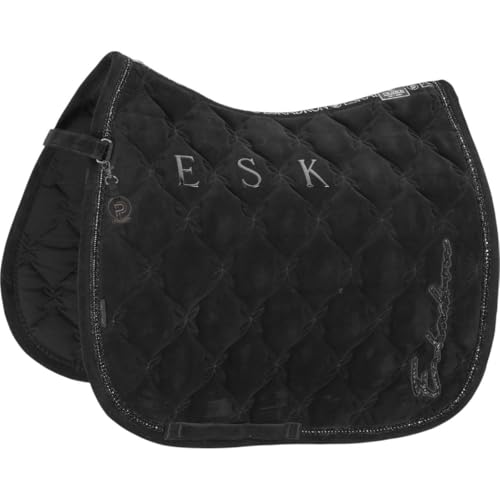 Tapis Eskadron Velours Chrystal Plat.25 Noir contre les frottements et irritations